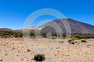 Teide - Panoramic view on volcano Pico del Teide and Montana Blanca, Mount El Teide National Park, Tenerife, Canary Islands, photo