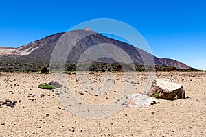 Teide - Panoramic view on volcano Pico del Teide and Montana Blanca, Mount El Teide National Park, Tenerife, Canary Islands, photo