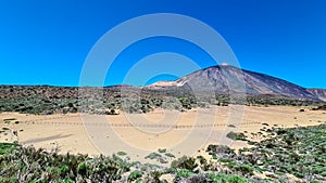 Teide - Panoramic view on volcano Pico del Teide and Montana Blanca, Mount El Teide National Park, Tenerife, Canary Islands, photo