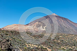 Teide - Panoramic view on volcano Pico del Teide and Montana Blanca, Mount El Teide National Park, Tenerife, Canary Islands, photo