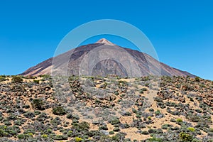 Teide - Panoramic view on volcano Pico del Teide and Montana Blanca, Mount El Teide National Park, Tenerife, Canary Islands, photo