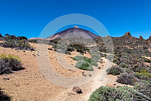 Teide - Panoramic view on volcano Pico del Teide and Montana Blanca, Mount El Teide National Park, Tenerife, Canary Islands, photo