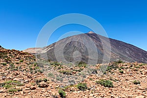 Teide - Panoramic view on volcano Pico del Teide and Montana Blanca, Mount El Teide National Park, Tenerife, Canary Islands, photo