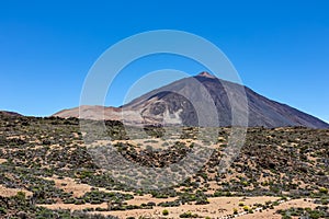 Teide - Panoramic view on volcano Pico del Teide and Montana Blanca, Mount El Teide National Park, Tenerife, Canary Islands, photo