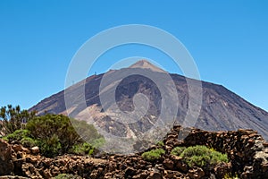 Teide - Panoramic view on volcano Pico del Teide and Montana Blanca, Mount El Teide National Park, Tenerife, Canary Islands, photo