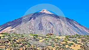 Teide - Panoramic view on volcano Pico del Teide and Montana Blanca, Mount El Teide National Park, Tenerife, Canary Islands, photo