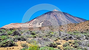 Teide - Panoramic view on volcano Pico del Teide and Montana Blanca, Mount El Teide National Park, Tenerife, Canary Islands, photo