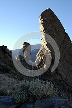 Teide volcanic rock formations photo