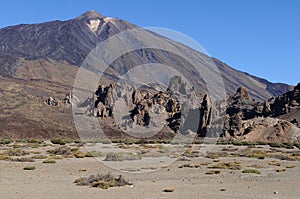 Teide volcano plain photo