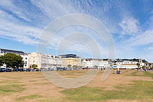 Teignmouth Devon beach lawns on seafront