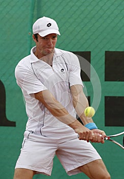 Teimuraz Gabashvili (RUS) return the ball