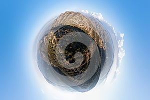 Teisia tis Madaris Natural Trail. Troodos mountains Cyprus. Spherical panorama photo