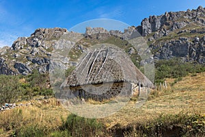 Teito, ancient hut in Lake Valley, Asturias