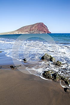 Tejita beach, one of the longest, natural beaches in Tenerife, Canary Islands, Spain photo