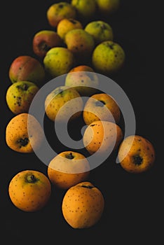 Tejocote fruit macro close up photo