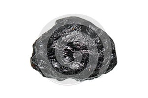 Tektite on white background