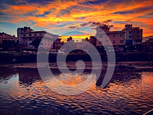 Teku Kathmandu sunset