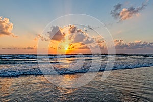 Tel Aviv beach sunset