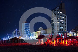 Tel Aviv City At Night, Israel