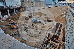 Tel-Aviv - 9 December, 2016: Workers in construction site, Tel A