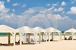 Beach of the Mediterranean Sea in Tel Aviv, Israel