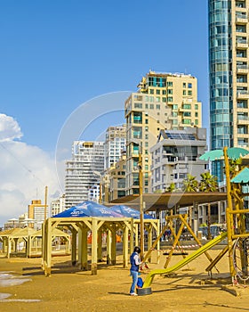 Mediterranean Sea Beach, Tel Aviv, Israel