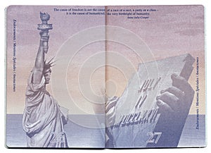USA Passport Blank Page