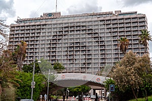 Hilton Hotel located by the beach of Tel Aviv, Israel