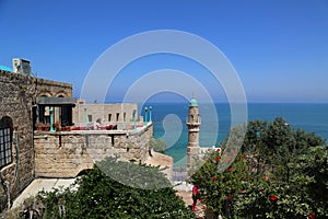 Al-Bahr Mosque or Sea Mosque in Old City of Jaffa, Israel