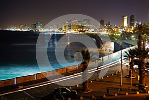 Tel Aviv. Night view from Jaffa