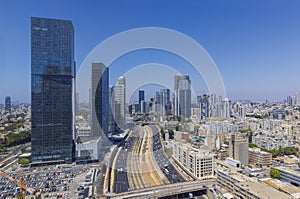 Tel Aviv And Ramat Gan Skyline,  Tel Aviv Cityscape At Day, Israel