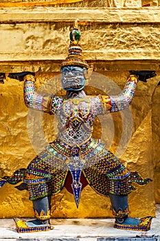 Telamon supporting Golden stupa in Wat Phra Kaeo temple