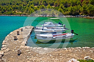 Telascica bay on Dugi Otok island boats