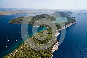 Telascica nature park and Slano lake in Croatia