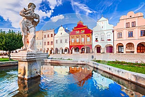 Telc, Czech Republic. Historical city in Moravia