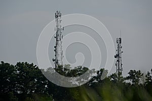 Telco tower up on a hill