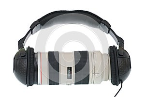 Tele lens using headphone photo