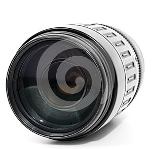 Tele zoom lens isolated photo