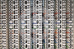Telecom quick connect punchdown blocks with colorful solid copper twisted pair wire