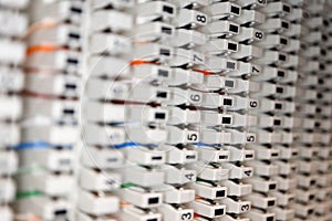 Telecom quick connect punchdown blocks with colorful solid copper twisted pair wire