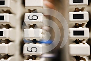 Telecom quick connect punchdown blocks with colorful solid copper twisted pair wire