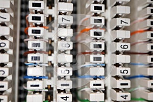 Telecom quick connect punchdown blocks with colorful solid copper twisted pair wire