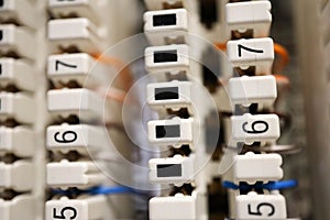 Telecom quick connect punchdown blocks with colorful solid copper twisted pair wire