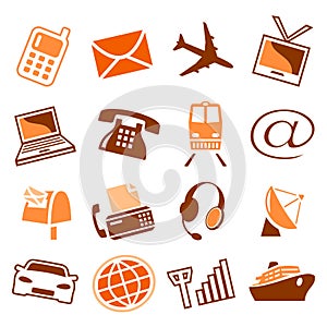 Telecom & transport icons