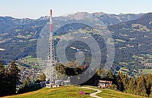 Telecommunication and broadcasting tower at Amerlugalpe