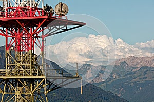 Telecommunication and broadcasting tower at Amerlugalpe