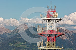 Telecommunication and broadcasting tower at Amerlugalpe