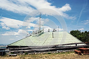 Telecommunication building on the Zobor hill near Nitra city