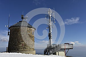 Telecommunication Equipment at Gerlitzen Mountain, Carinthia, South Austria