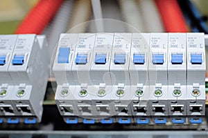 Telecommunication equipment, main power switch.